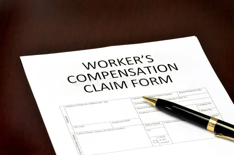 Worker compensation claim form for employment related injury