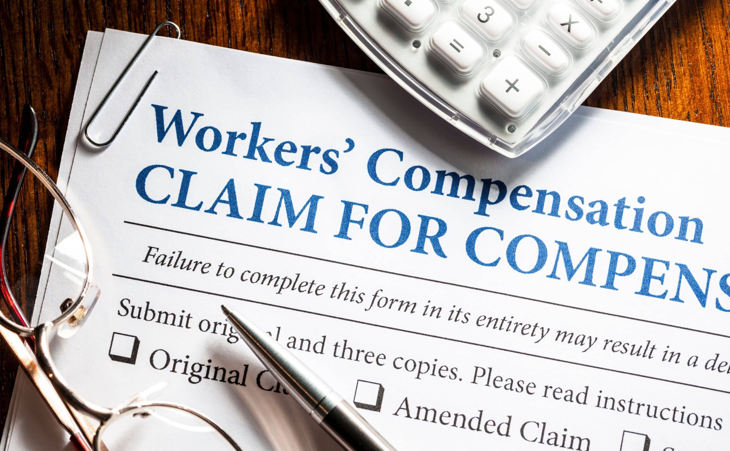 Worker compensation claim form for employment related injury